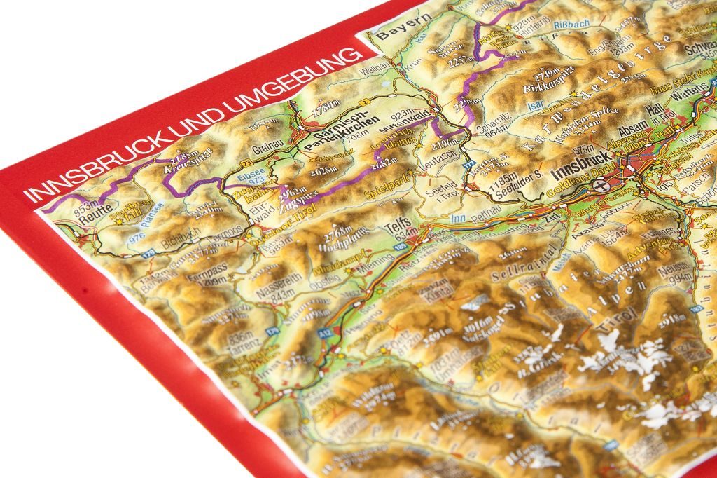 Reliefpostkarte Innsbruck
