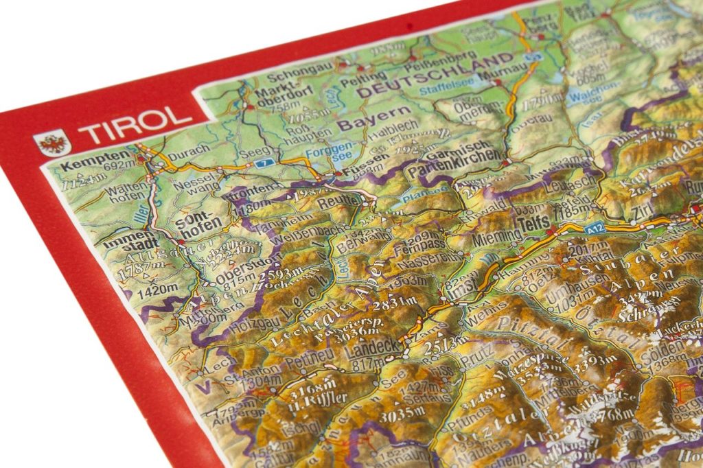 Reliefpostkarte Tirol