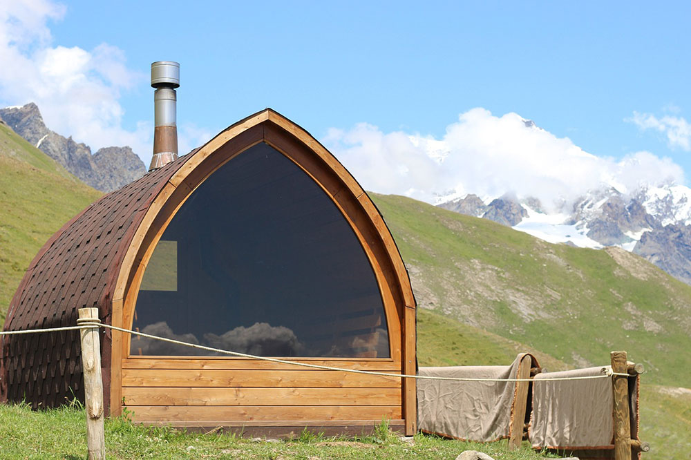 Camping mit Sauna in den Alpen